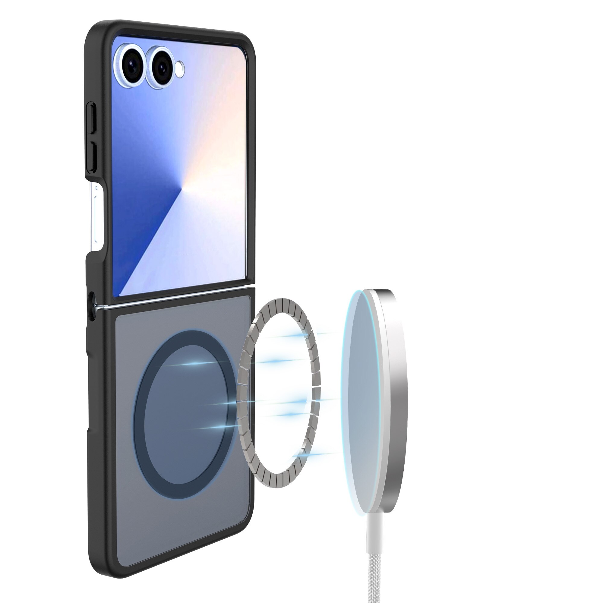 Magnetic Hybrid Kuori Samsung Galaxy Z Flip 7 Frosted Black
