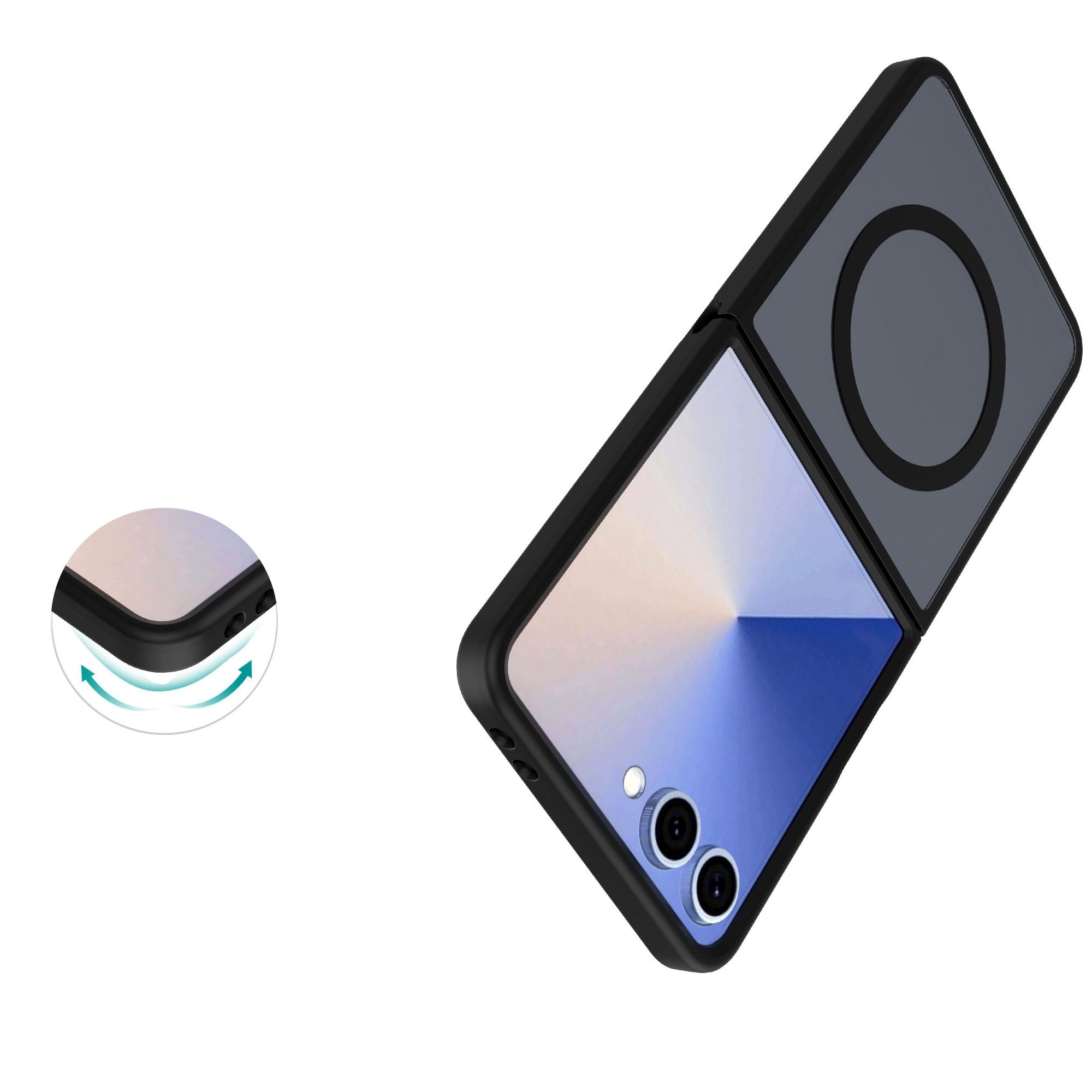 Magnetic Hybrid Kuori Samsung Galaxy Z Flip 7 Frosted Black