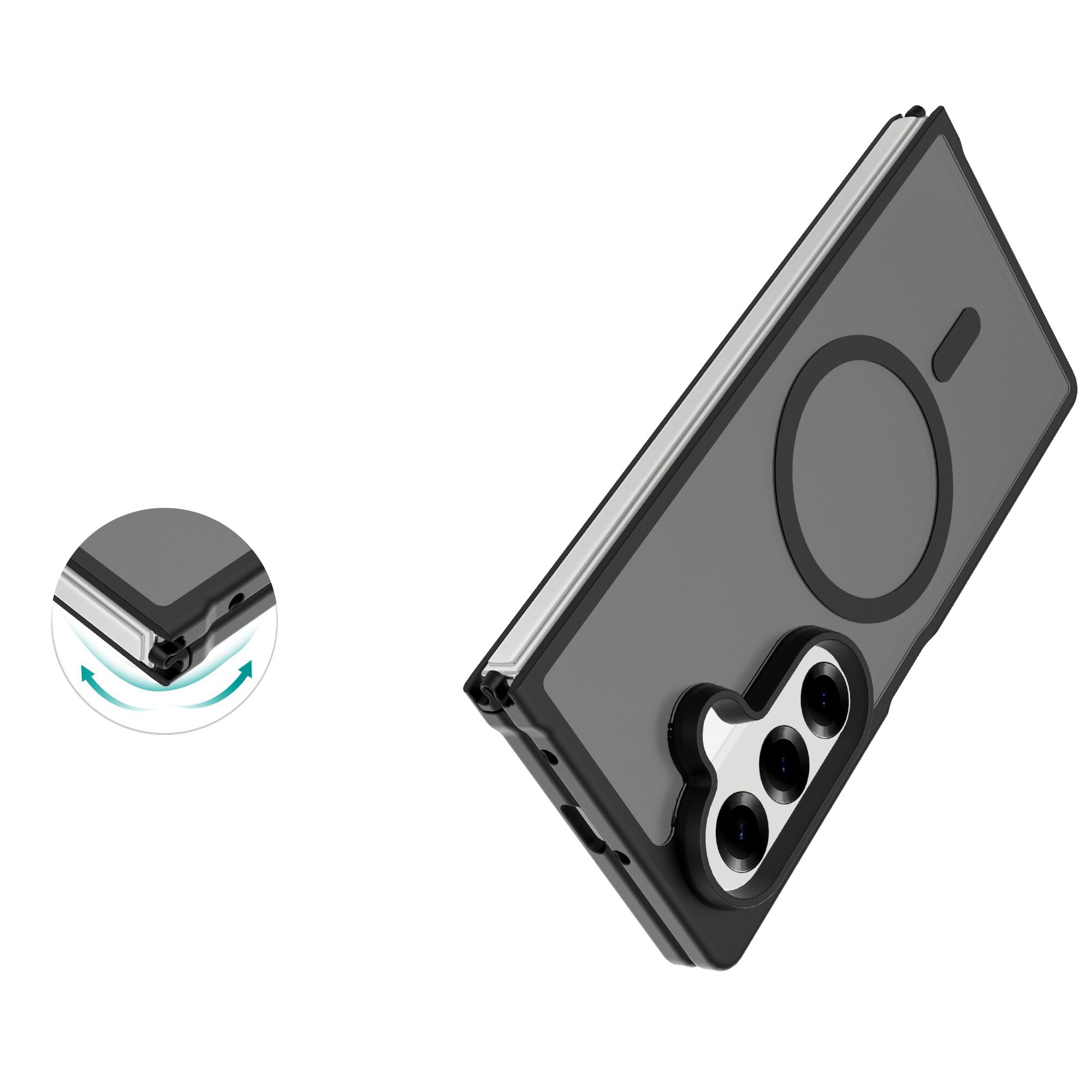 Magnetic Hybrid Kuori Samsung Galaxy Z Fold 7 Frosted Black