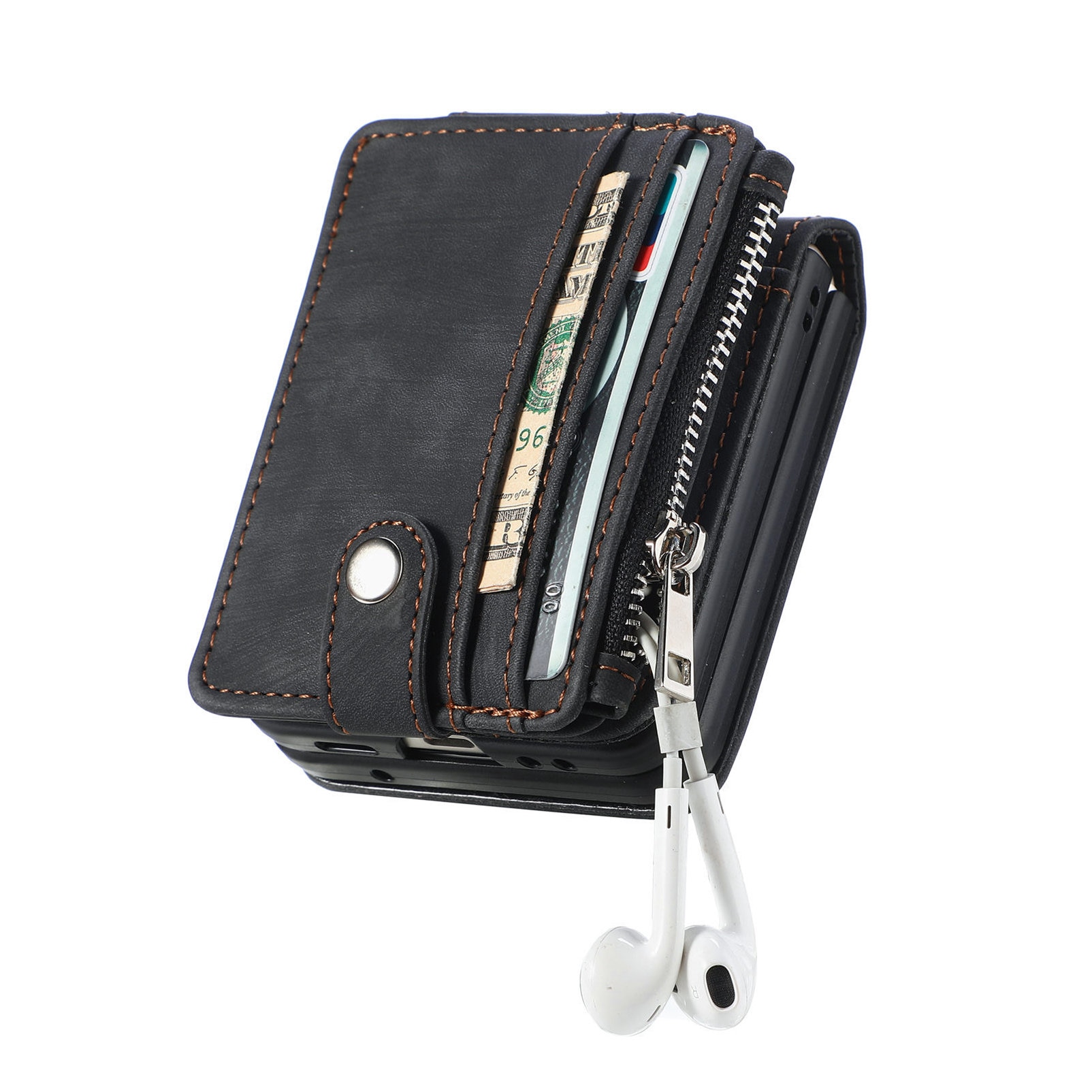 Suojakotelo Zipper Multi-slot Samsung Galaxy Z Flip 7 Musta