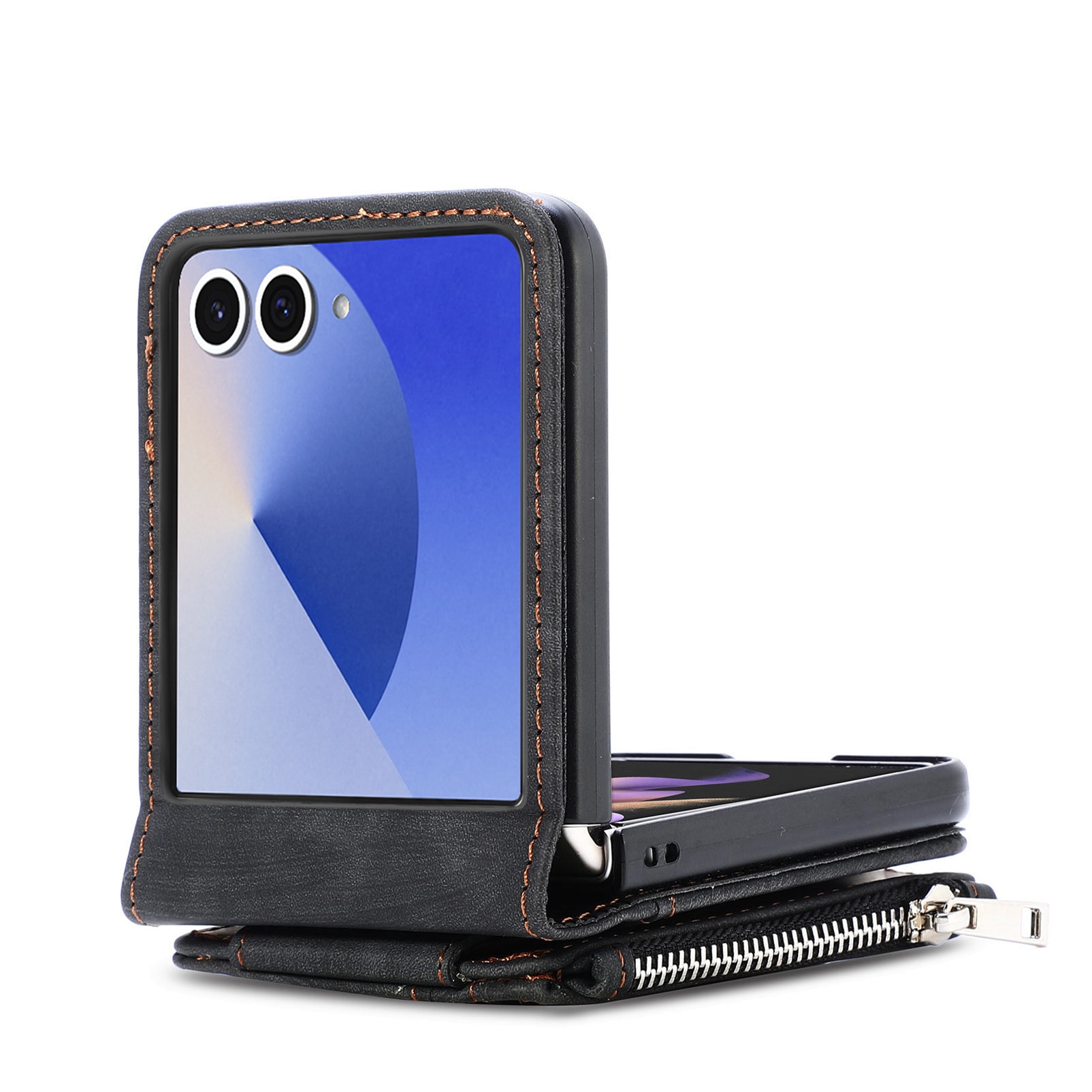 Suojakotelo Zipper Multi-slot Samsung Galaxy Z Flip 7 Musta