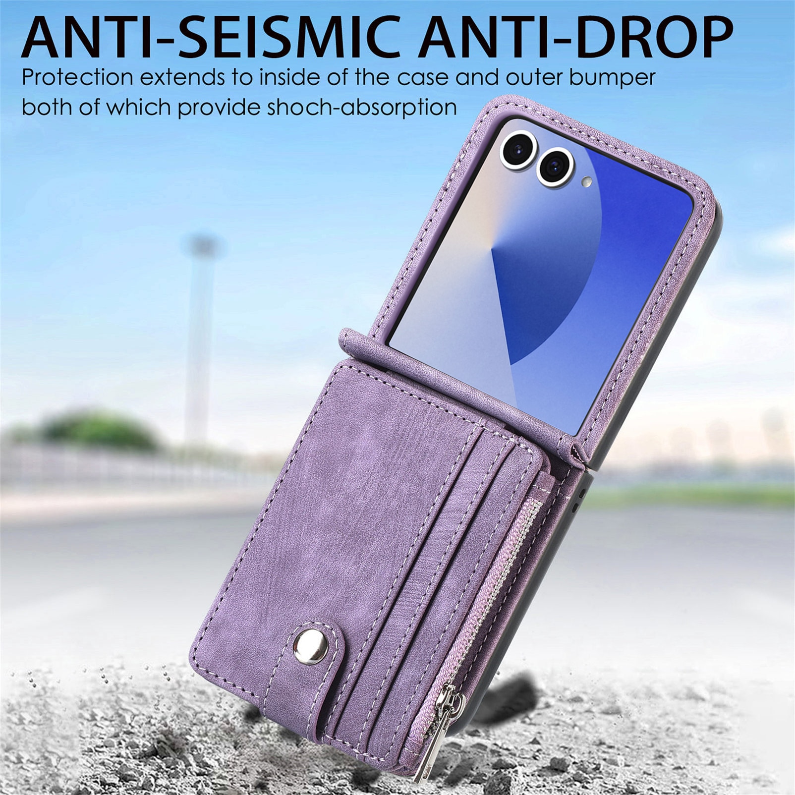 Suojakotelo Zipper Multi-slot Samsung Galaxy Z Flip 7 Liila