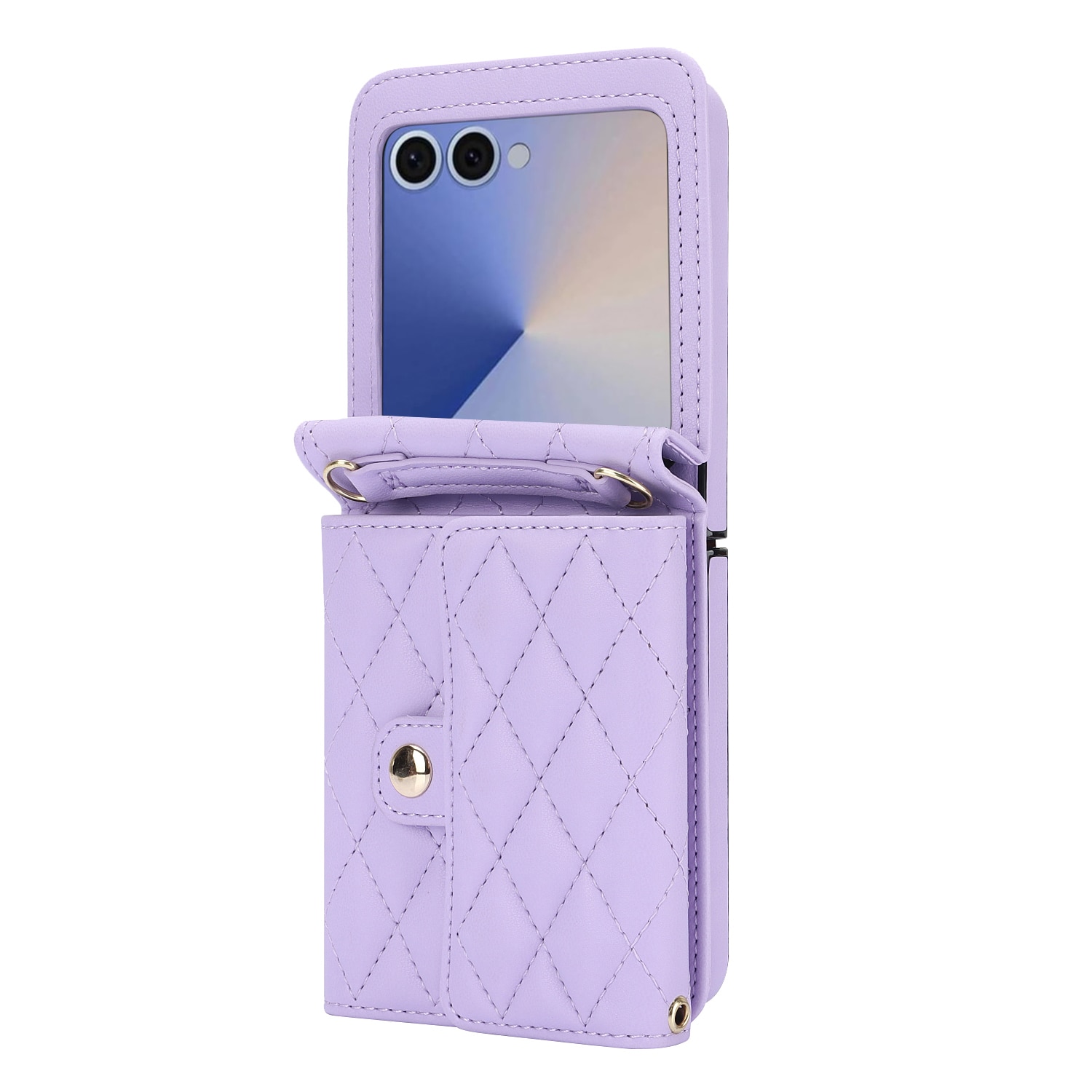 RFID-blocking Lompakkolaukku Samsung Galaxy Z Flip 7 Quilted Liila
