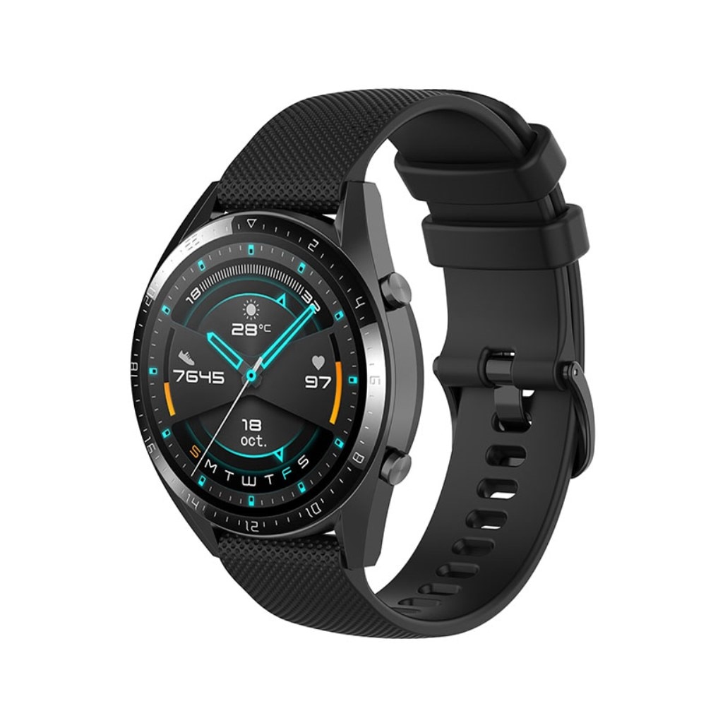 Silikoniranneke Huawei Watch GT 2/3 42 mm musta