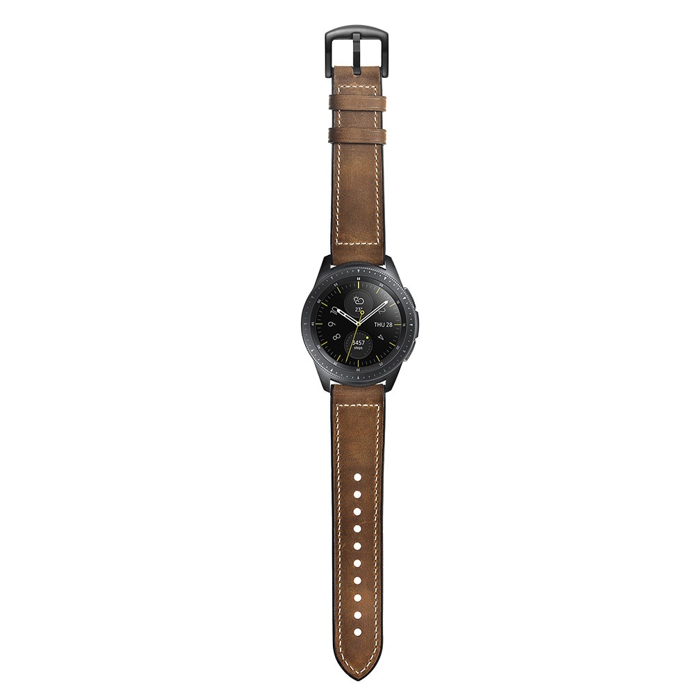 Premium Nahkaranneke Samsung Galaxy Watch 4 Classic 42mm ruskea