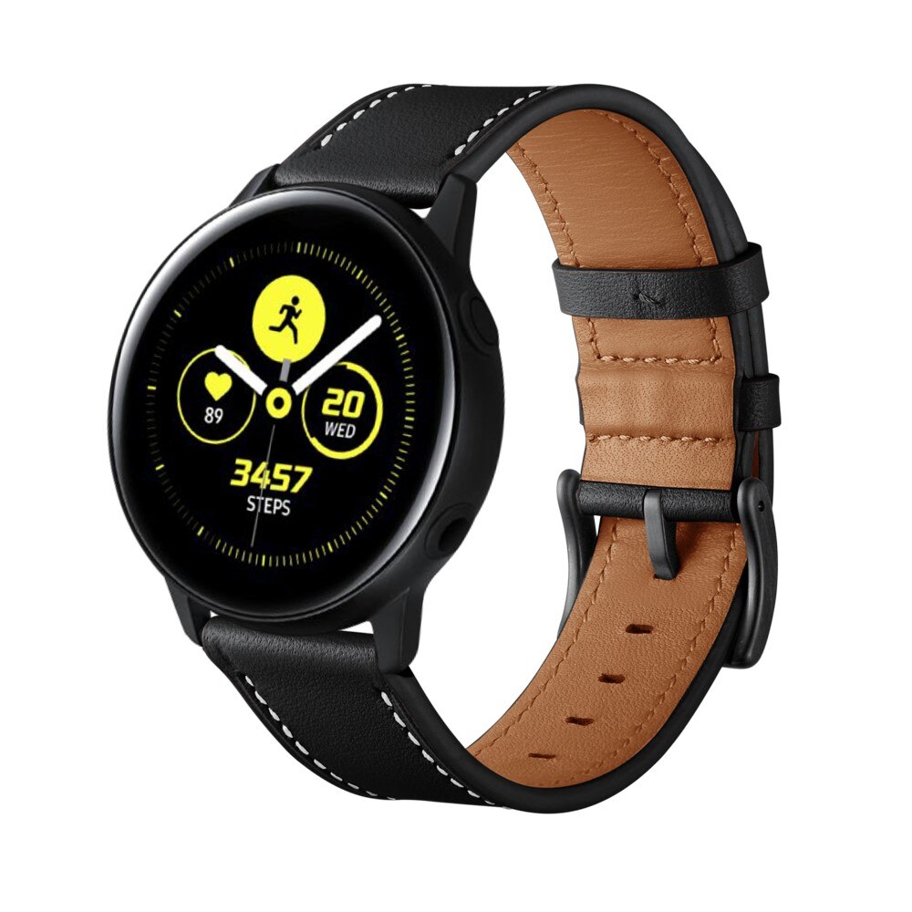 Nahkaranneke Samsung Galaxy Watch 42mm musta