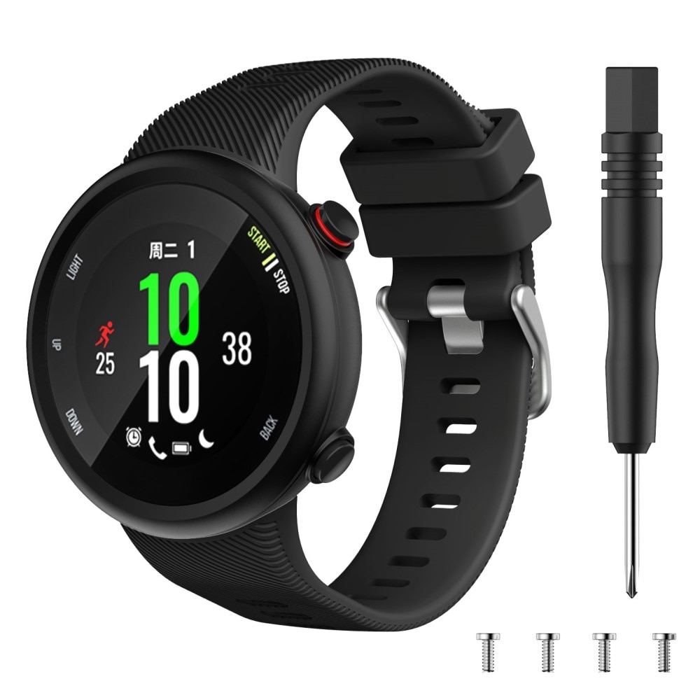 Silikoniranneke Garmin Forerunner 45 musta