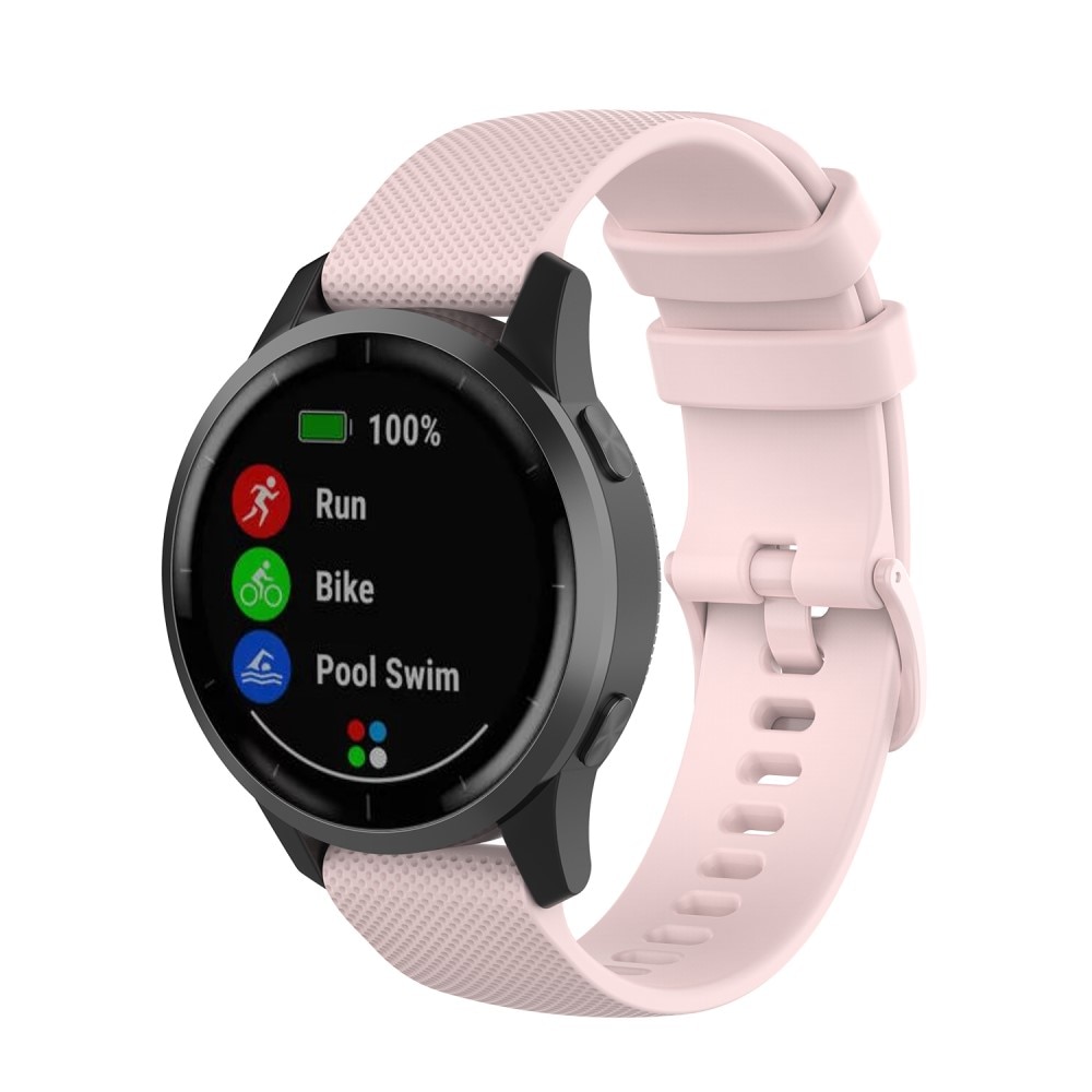 Silikoniranneke Garmin Vivoactive 4 vaaleanpunainen