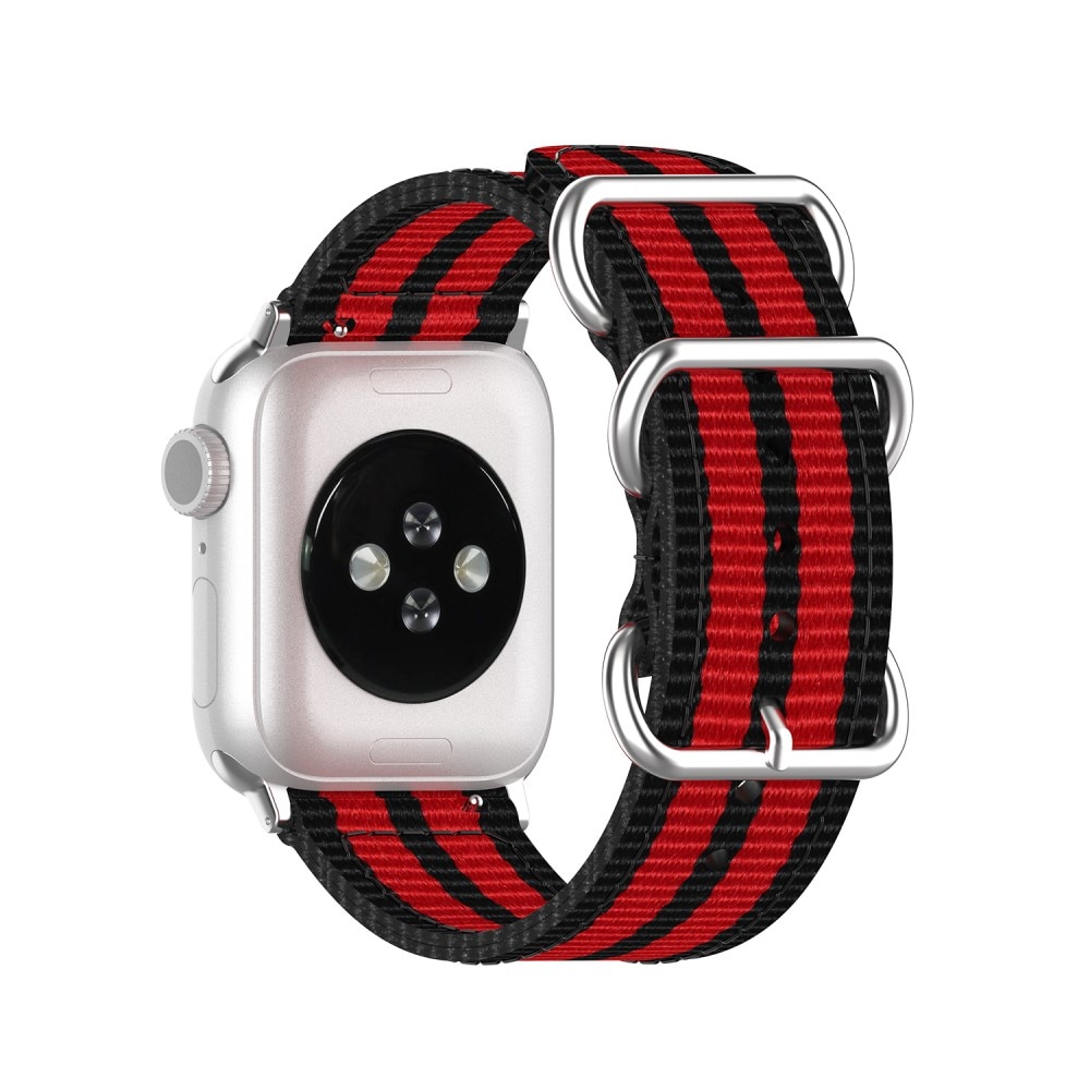 Apple Watch Ultra 49mm Natoranneke musta/punainen