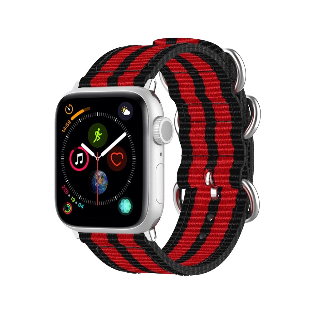 Apple Watch Ultra 49mm Natoranneke musta/punainen