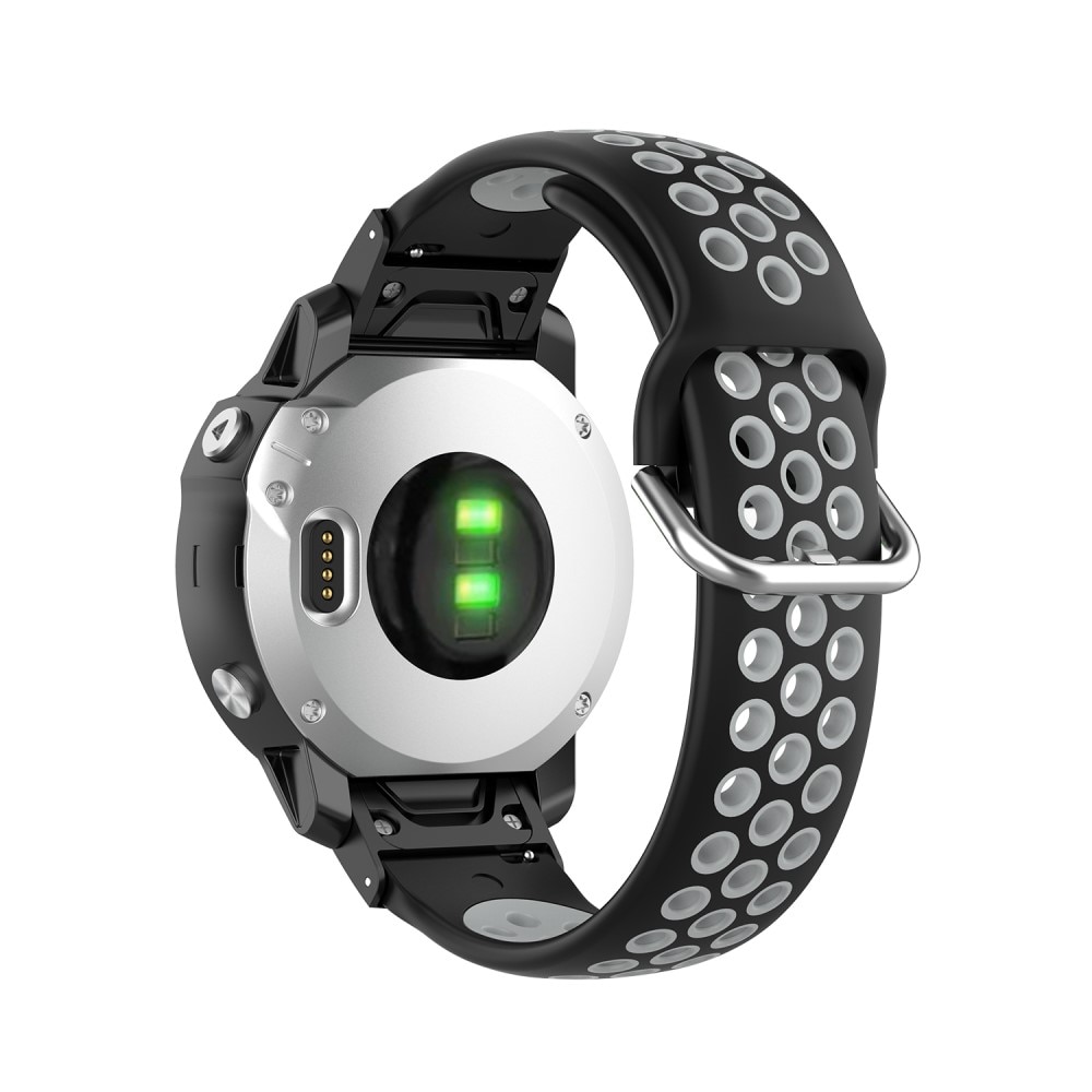 Silikoniranneke Urheilu Garmin Fenix 6S Pro musta