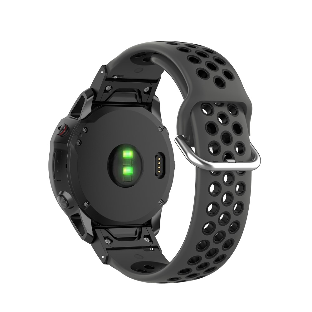 Silikoniranneke Urheilu Garmin Fenix 6X musta