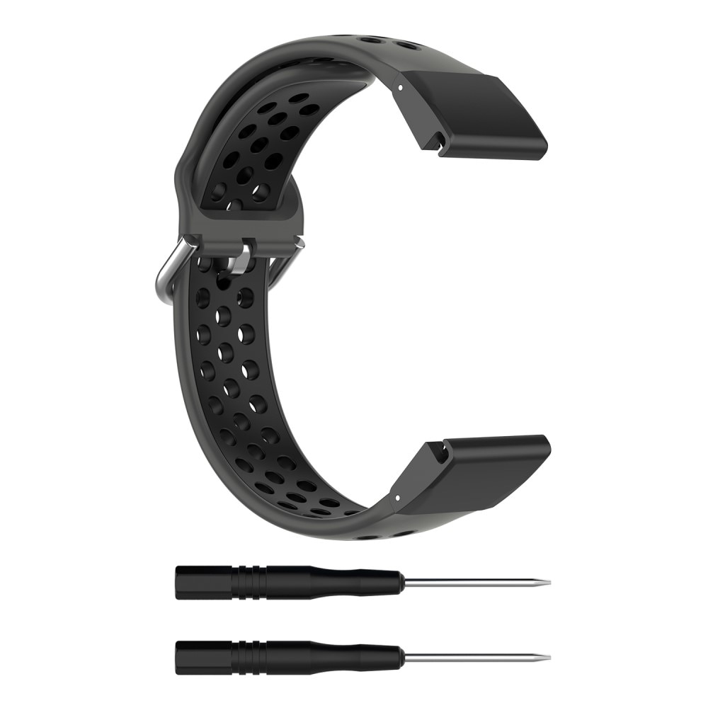 Silikoniranneke Urheilu Garmin Fenix 6 Pro musta