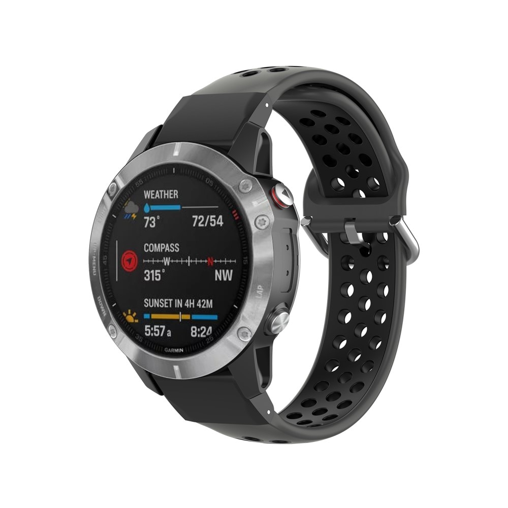 Silikoniranneke Urheilu Garmin Approach S70 47mm musta