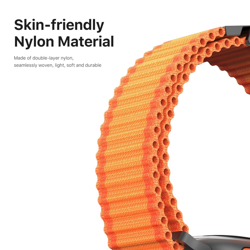 Active Nylon Ranneke Apple Watch Ultra 49mm 2nd Gen Oranssi