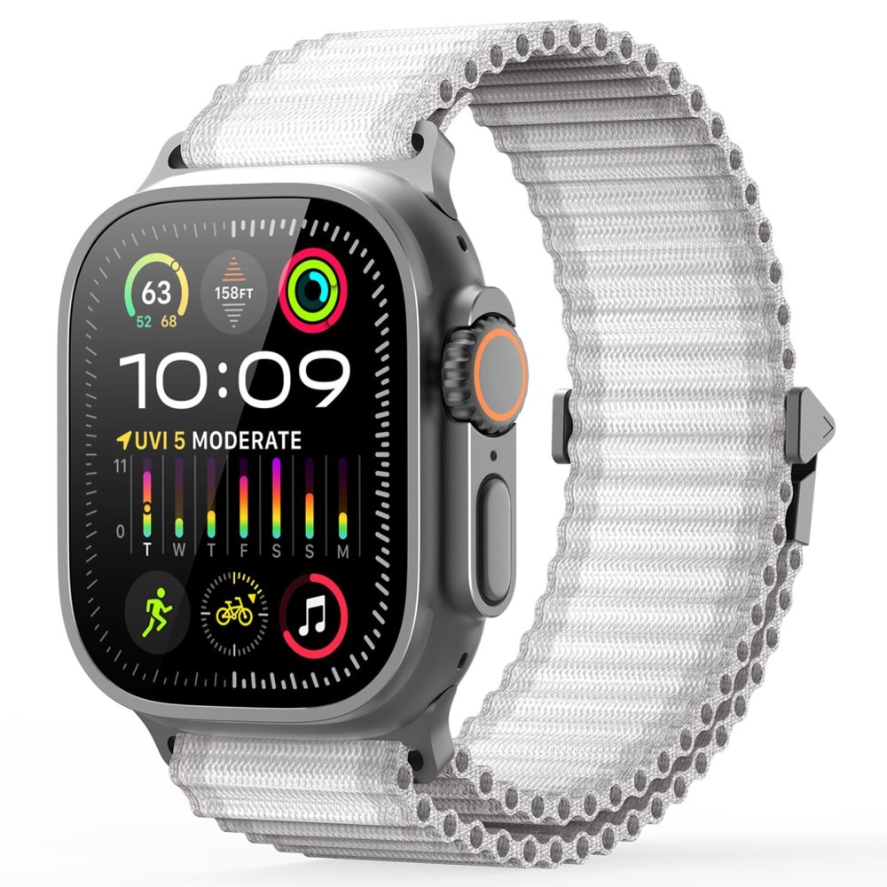 Active Nylon Ranneke Apple Watch Series 10 46mm Valkoinen