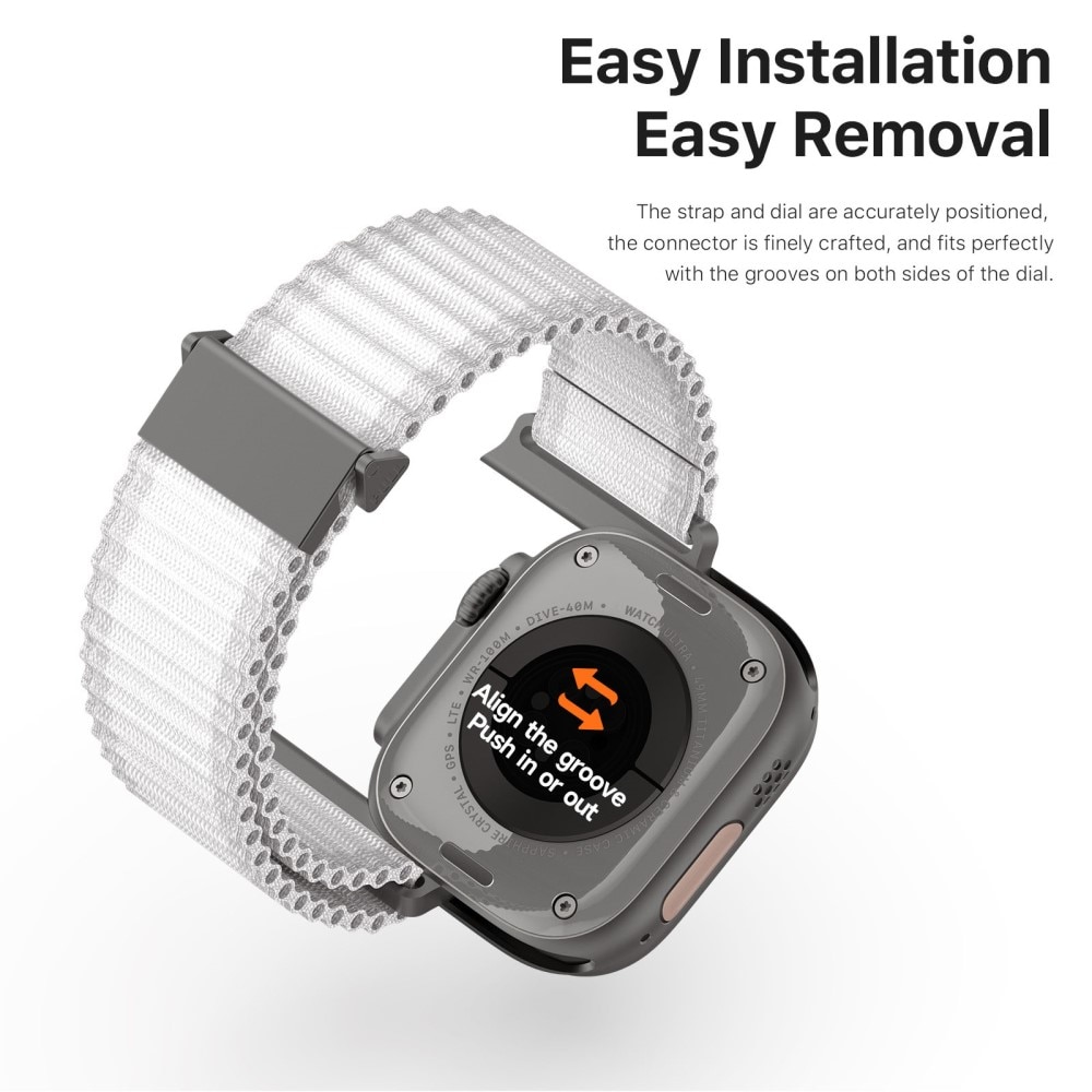 Active Nylon Ranneke Apple Watch Series 10 46mm Valkoinen