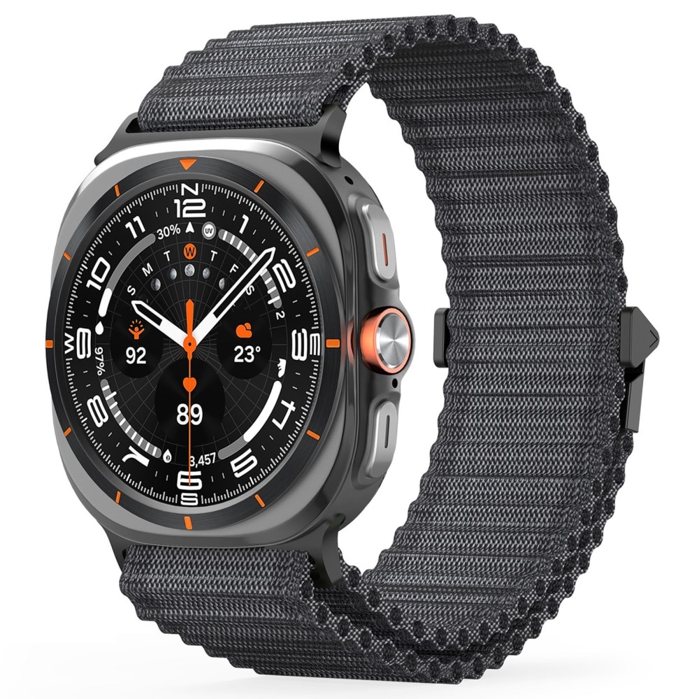 Active Nylon Ranneke Samsung Galaxy Watch Ultra 47mm Musta