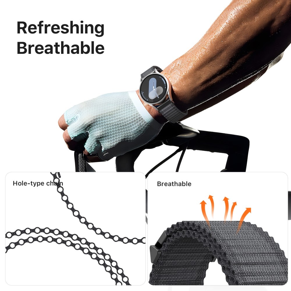 Active Nylon Ranneke Samsung Galaxy Watch 7 40mm Musta