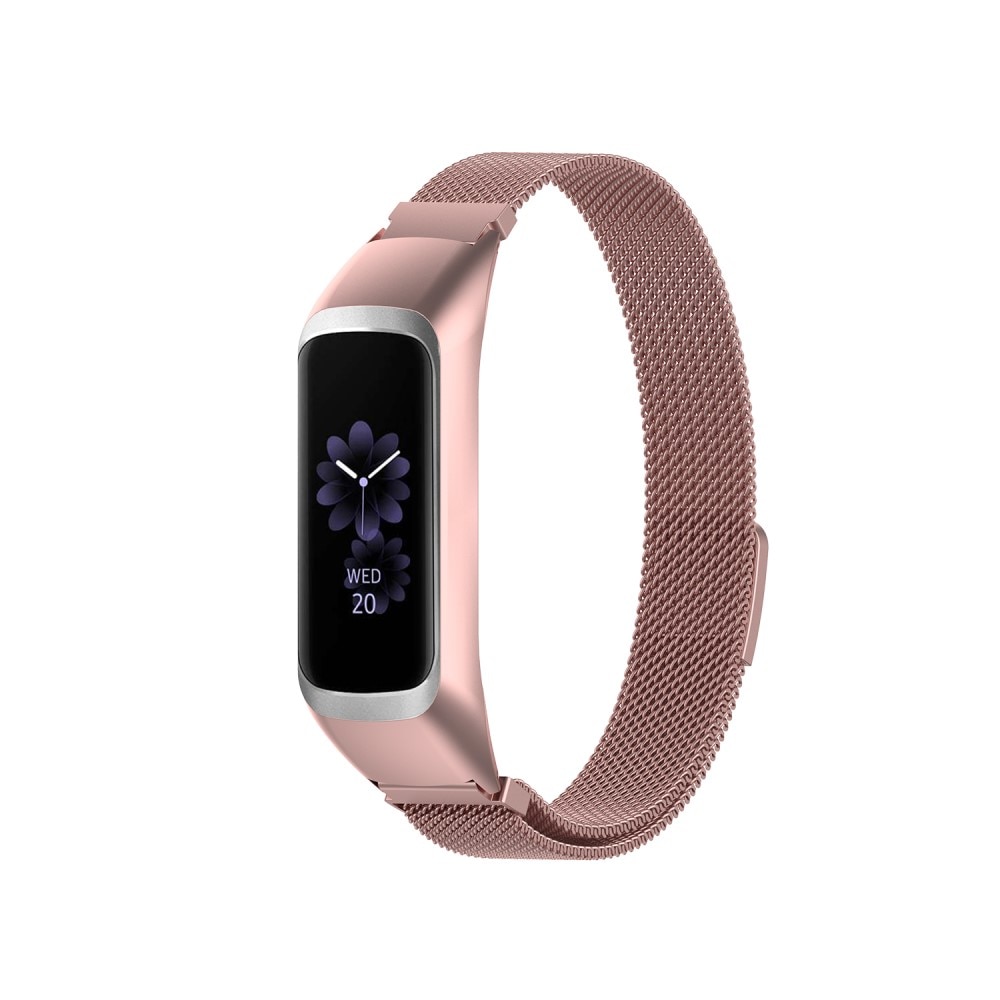 Ranneke Milanese Samsung Galaxy Fit 2 vaaleanpunainen kulta