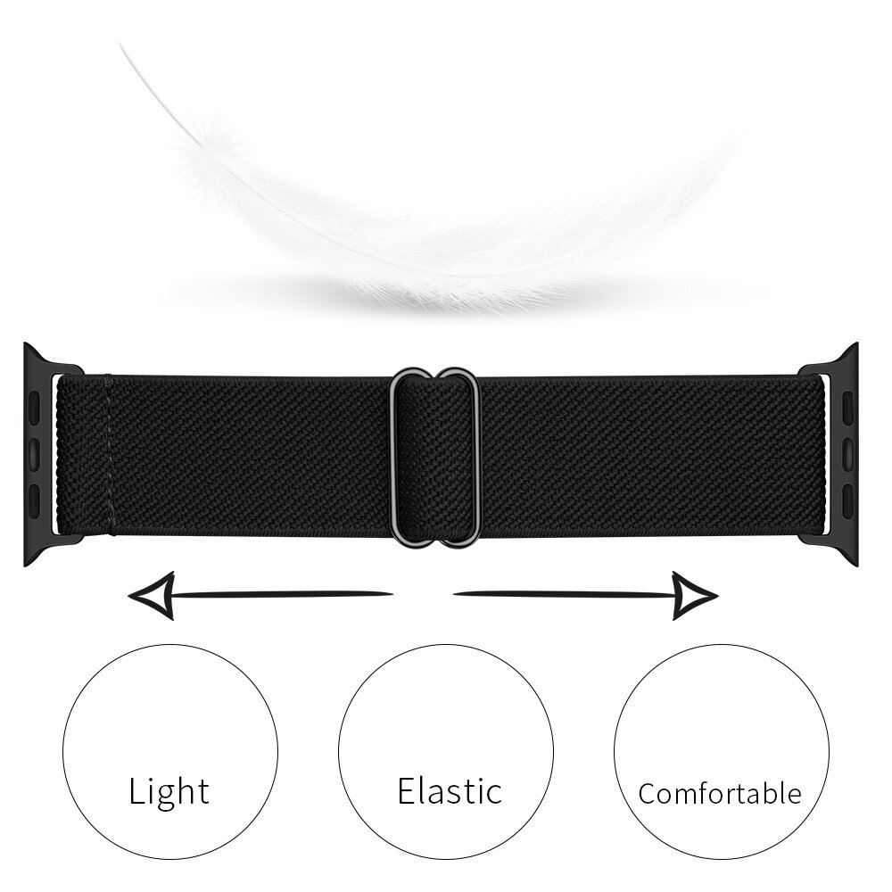 Nailonranneke Apple Watch Series 8 41mm Musta