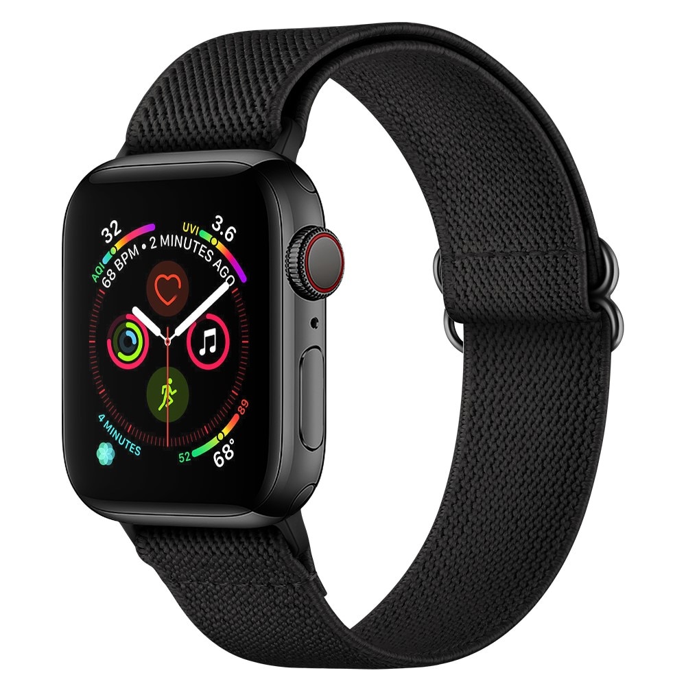 Nailonranneke Apple Watch 44mm musta