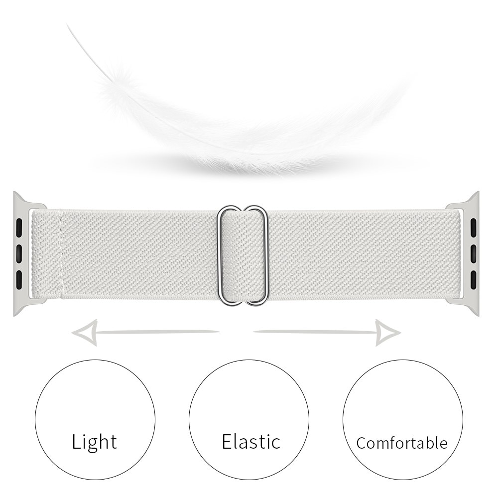 Nailonranneke Apple Watch 41mm Series 9 valkoinen