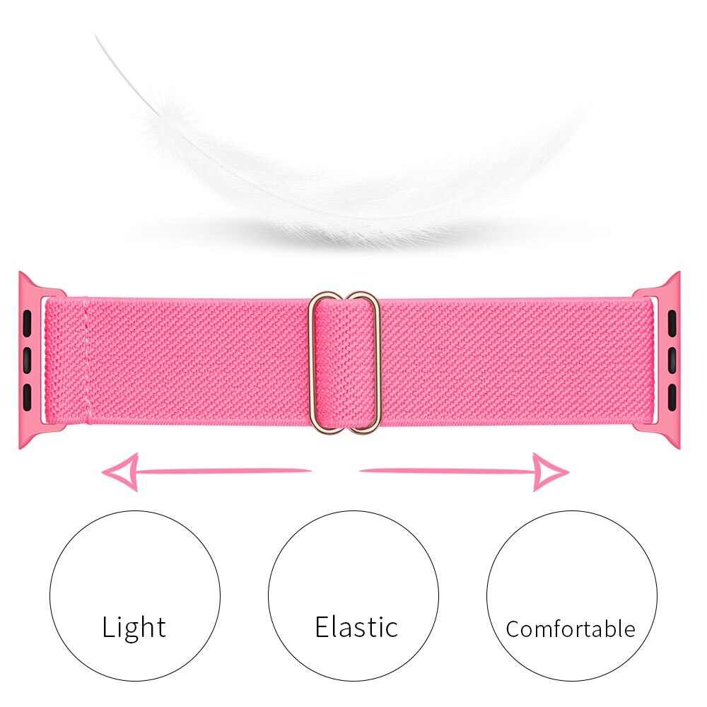 Nailonranneke Apple Watch SE 40mm Vaaleanpunainen