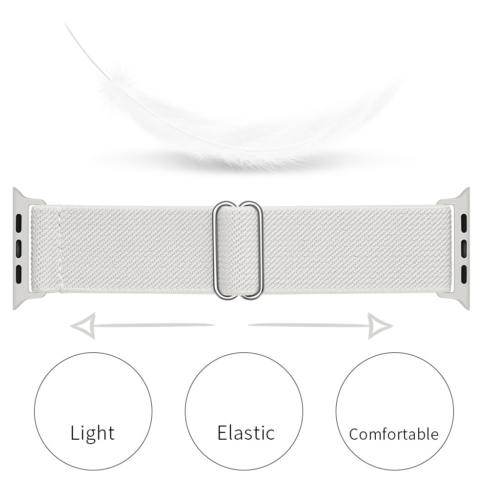 Nailonranneke Apple Watch Series 8 45mm Valkoinen