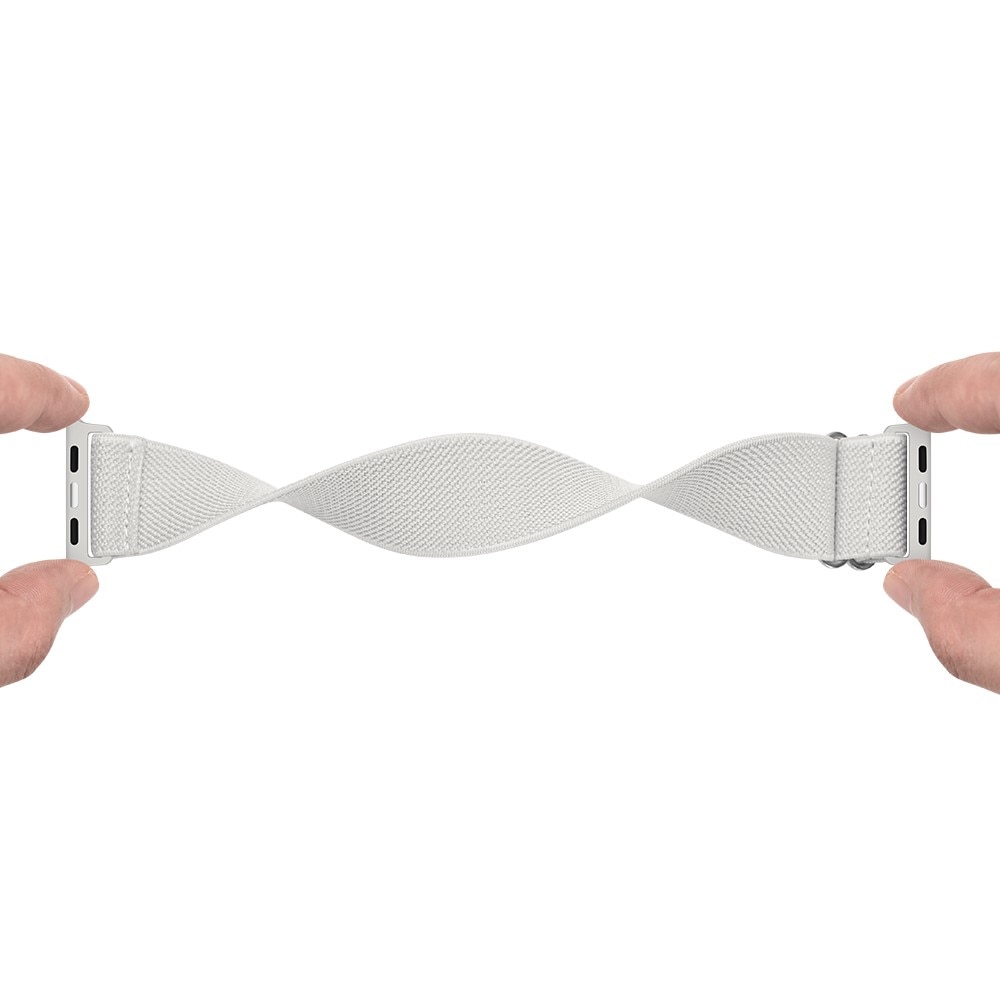 Nailonranneke Apple Watch Series 8 45mm Valkoinen