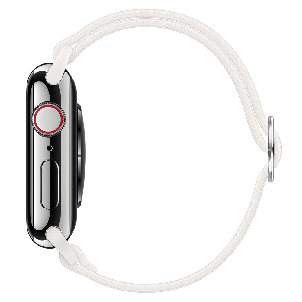 Nailonranneke Apple Watch 45mm Series 8 valkoinen