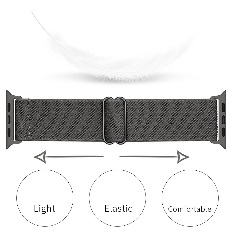 Nailonranneke Apple Watch Series 8 45mm Harmaa