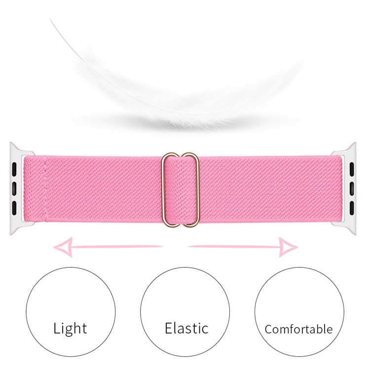 Nailonranneke Apple Watch Series 10 46mm Vaaleanpunainen