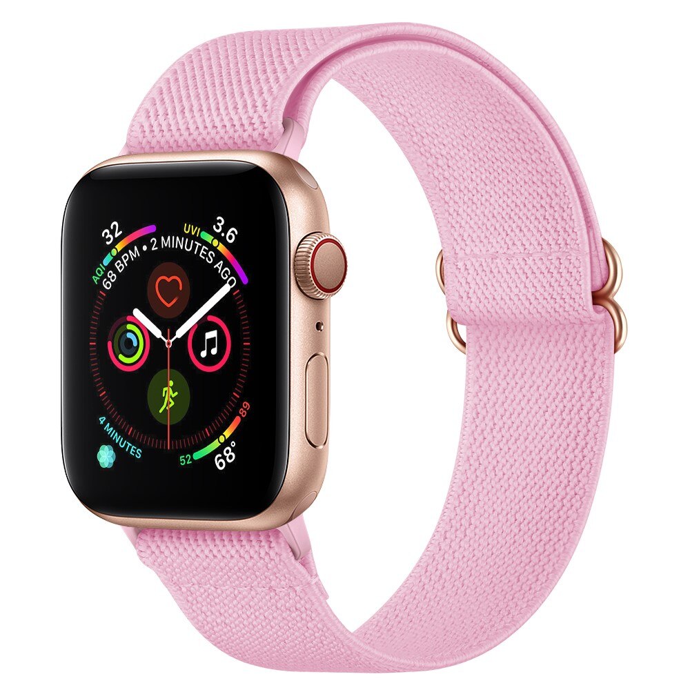 Nailonranneke Apple Watch 42/44/45mm vaaleanpunainen