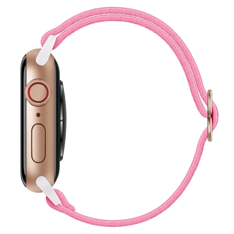 Nailonranneke Apple Watch 45mm Series 9 vaaleanpunainen