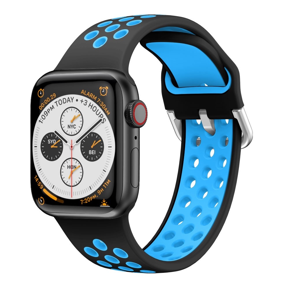 Silikoniranneke Urheilu Apple Watch 42/44/45 mm sininen