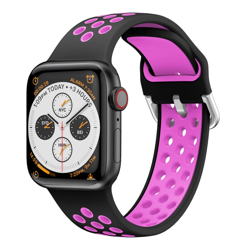 Silikoniranneke Urheilu Apple Watch 42/44/45 mm liila