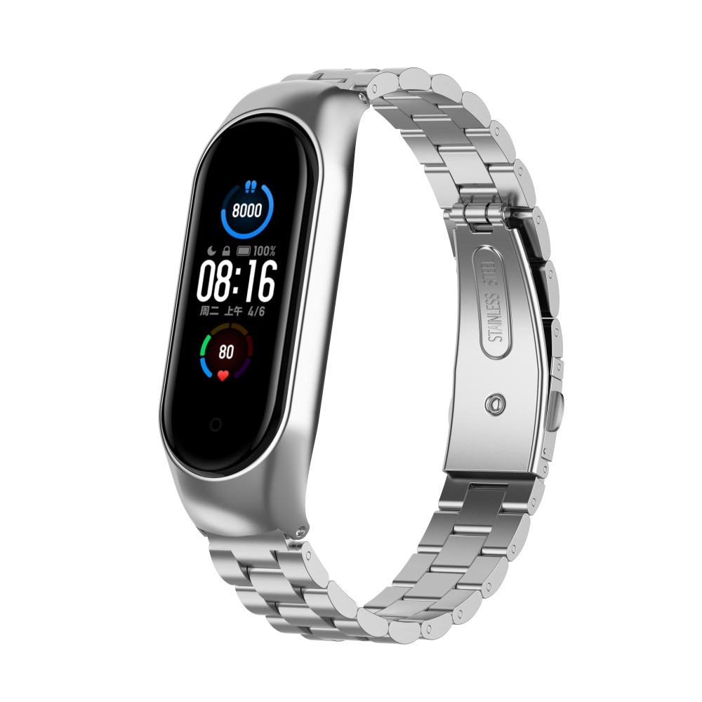 Metalliranneke Xiaomi Mi Band 5/6 hopea