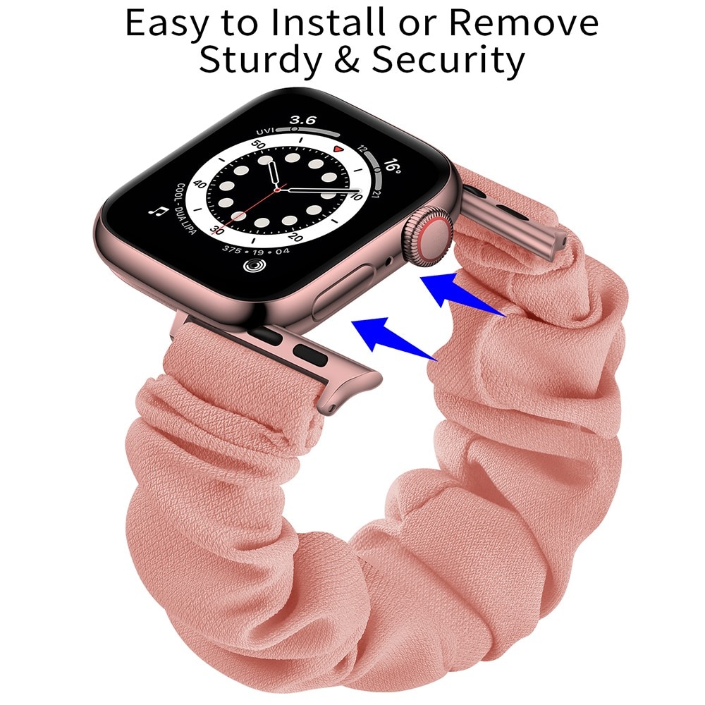 Apple Watch 38/40/41 mm Scrunchie Ranneke Vaaleanpunainen/ruusukulta