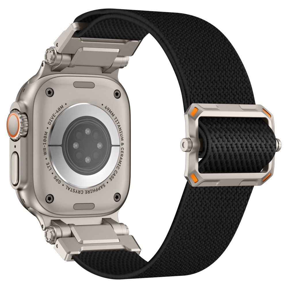 Endure Flex Nylon Strap Apple Watch Ultra 49mm 1st Gen Musta/titan
