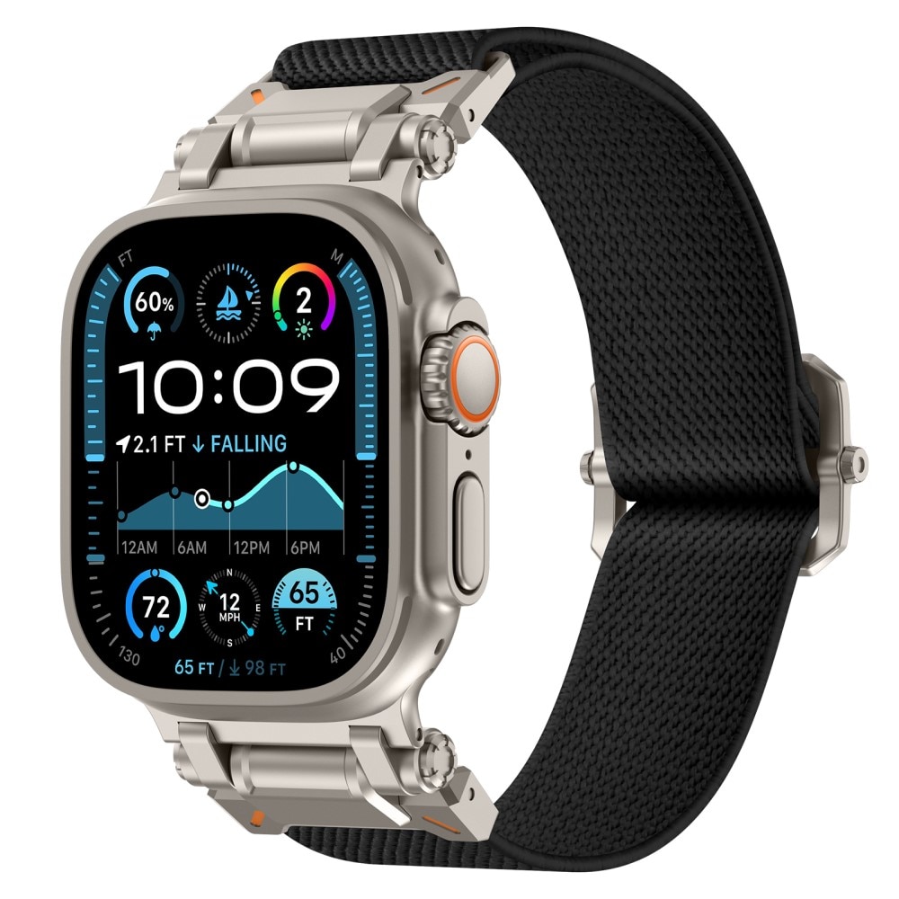 Endure Flex Nylon Strap Apple Watch Ultra 49mm 1st Gen Musta/titan