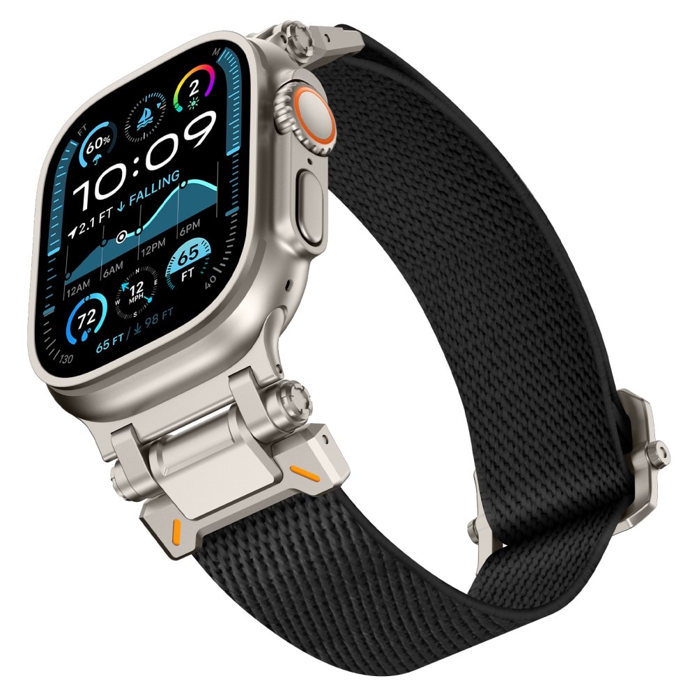 Endure Flex Nylon Strap Apple Watch Ultra 49mm 1st Gen Musta/titan