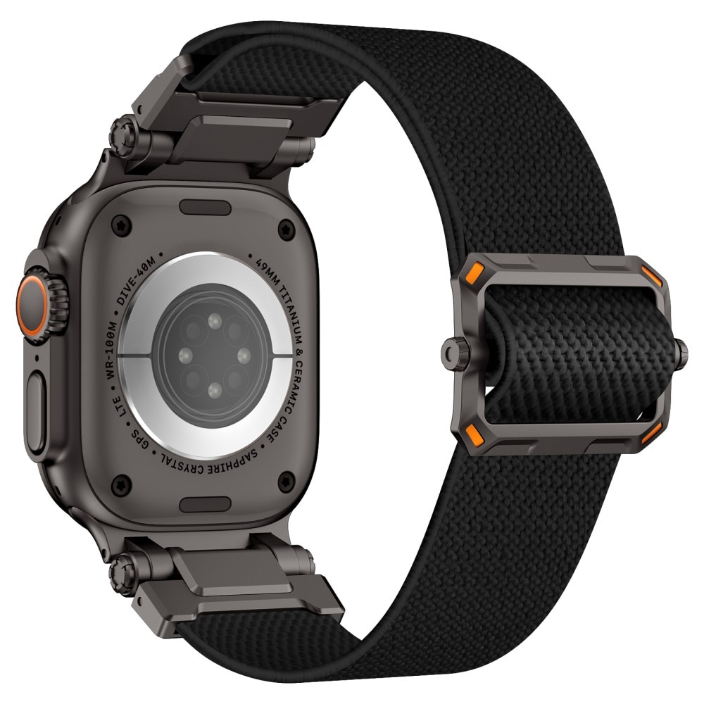 Nailonranneke Apple Watch Series 8 45mm Musta