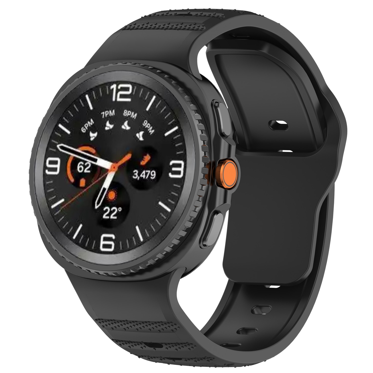 Silikoniranneke Samsung Galaxy Watch 8 40mm Musta