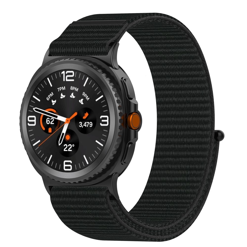 Nailonranneke Samsung Galaxy Watch 8 Classic Musta