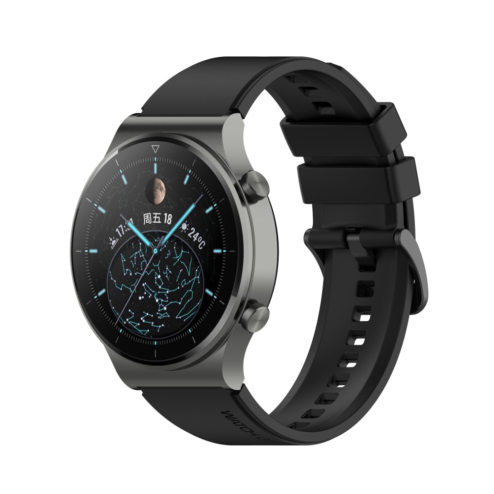 Silikoniranneke Huawei Watch GT 2 46mm musta