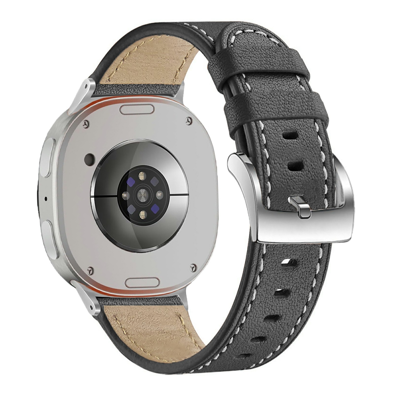 Nahkaranneke Samsung Galaxy Watch 8 44mm Musta