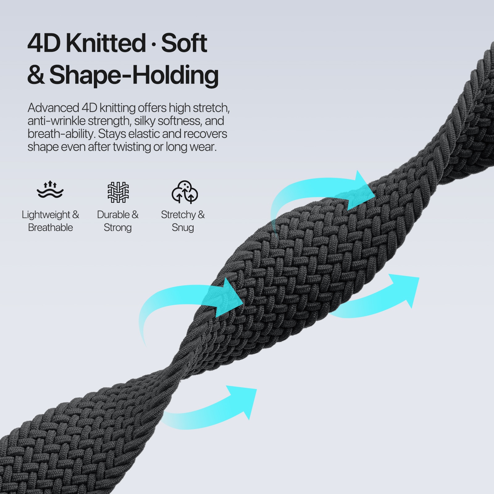 Nylon Woven Ranneke Apple Watch Series 4-6 44mm Navy