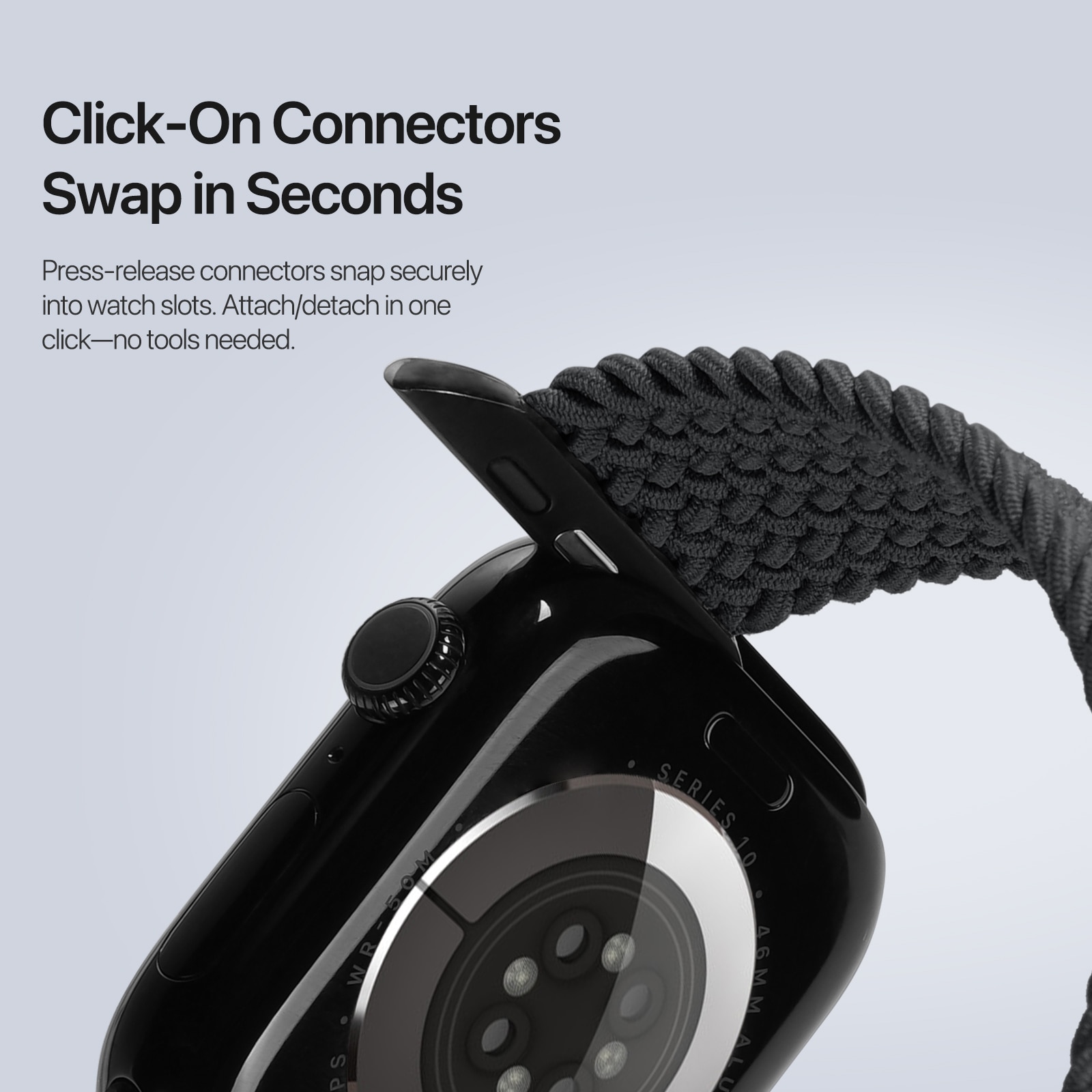 Nylon Woven Ranneke Apple Watch Series 4-6 44mm Navy