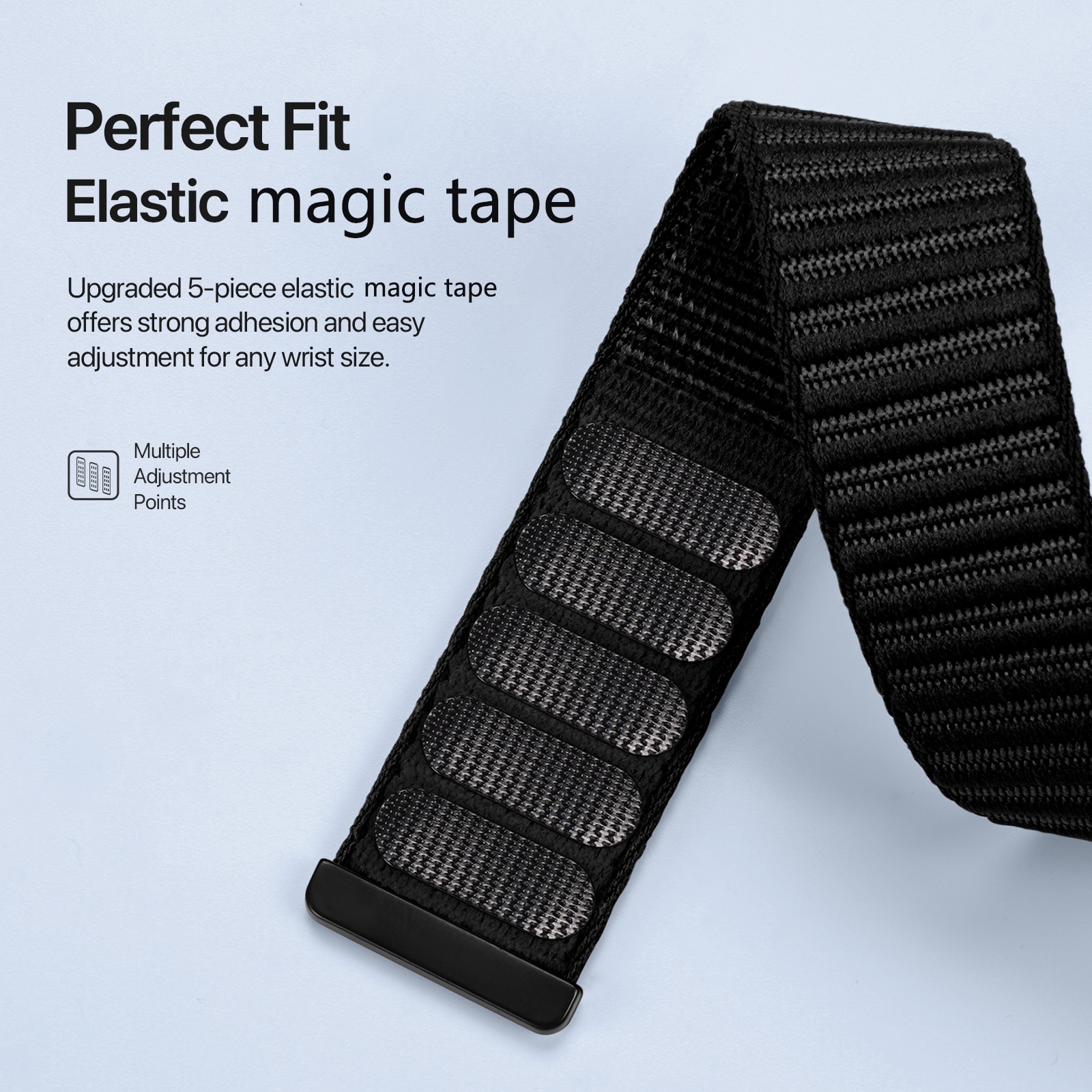 Nylon Ranneke Apple Watch Series 8 41mm Musta